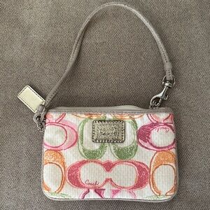 Coach Multicolor Signature Wristlet